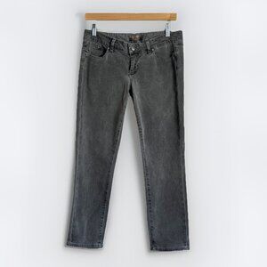 Paige Women’s 27 Gray Wash Low Rise Straight Cropped Jeans (30x24.5) Grunge